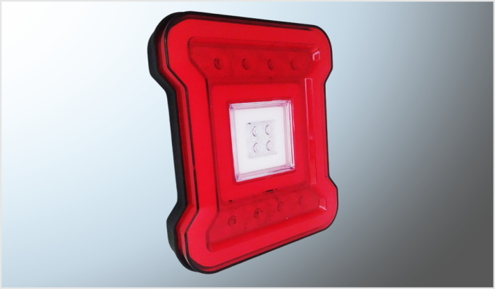 PLAFON CALAVERA "Mr. TRUCK" PLASMA+12 LEDS 12-24 Volts T/JEEP (16.5x14x3.5 ALTA-BAJA-ESTROBO- BLISTER CHI/40