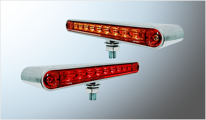 DIREC. "Mr.TRUCK" 18 LEDS AMBAR- ALTA-BAJA-ESTROBO- CAMINATA 12-24 Volts IZQUIERDO/20