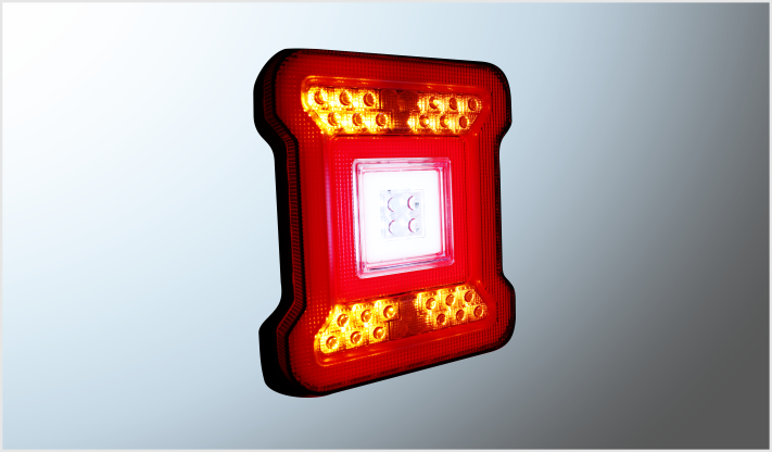 PLAFON CALAVERA "Mr. TRUCK" PLASMA+28 LEDS 12-24 Volts T/JEEP (16.5x14x3.5 cms) ALTA-BAJA-ESTROBO BLISTER CHI/40