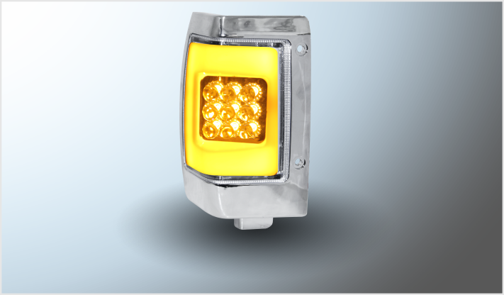 CUARTO DELANTERO NISSAN NP300 9 LEDS + PLASMA ALTA-BAJA- ESTROBO AMBAR 12 Volts CHINA /20