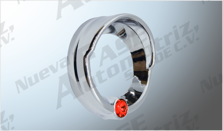 PLASTICO CROMADO PARA MARCADOR MINI ROJO ( 1 1/2" ) NACIONAL