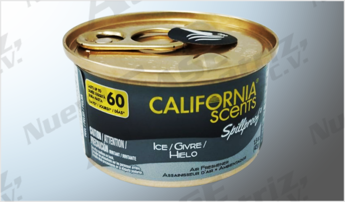 AROMATIZANTE "CALIFORNIA SCENTS" ORGANICO COOL ICE INDIVIDUAL USA /18