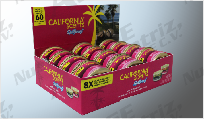 AROMATIZANTE "CALIFORNIA SCENTS" ORGANICO 12 Piezas CEREZA USA /1