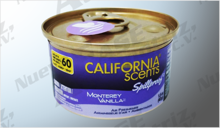 AROMATIZANTE "CALIFORNIA SCENTS" ORGANICO MONTEREY VANILLA INDIVIDUAL USA /18