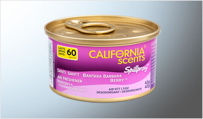 AROMATIZANTE "CALIFORNIA SCENTS" ORGANICO BERRY SANTA INDIVIDUAL USA /18