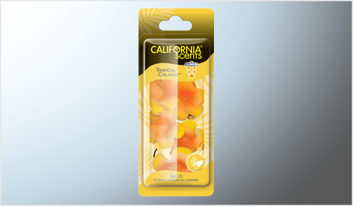 AROMATIZANTE "CALIFORNIA SCENTS" P/COLGAR ESPEJO RETROVISOR "FLORES" COLADA USA /12