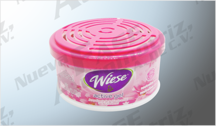 AROMATIZANTE GEL "WIESE" FLORAL 70 grs C/REJILLA DOSIFICADORA DE AROMA /24