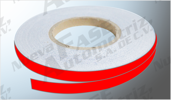 CINTA REFLEJANTE 1/2" ROJA 45 mts