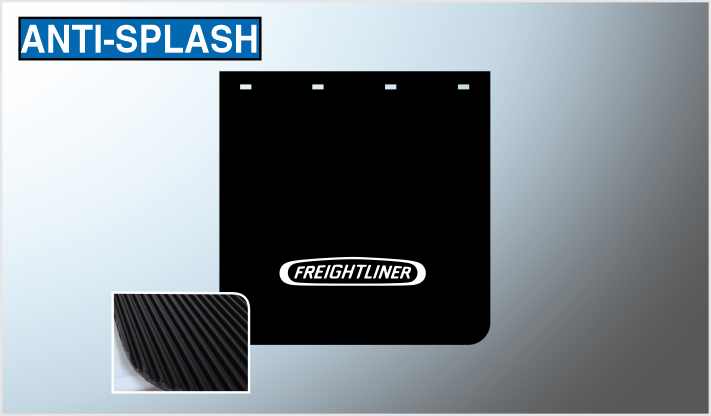 LODERA DE POLIETILENO P/CAMION GRANDE ANTI- SPLASH FRE 1T 61x61 cms FONDO NEGRO