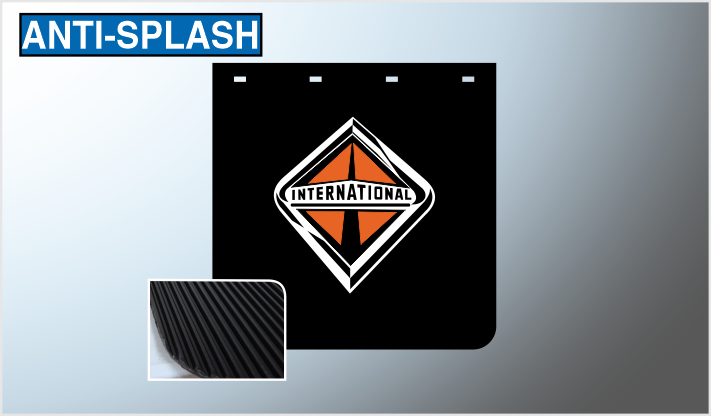 LODERA DE POLIETILENO P/CAMION GRANDE ANTI- SPLASH INTER NVO 2T 61x61 cms FONDO NEGRO