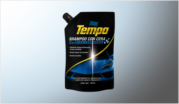 TEMPO SHAMPOO CON CERA CARNAUBA 500 mL "ECONOPACK" /12
