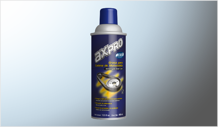 LUBRICANTE PARA CADENA DE MOTOCICLETAS "AXPRO" 400 mL NACIONAL /12