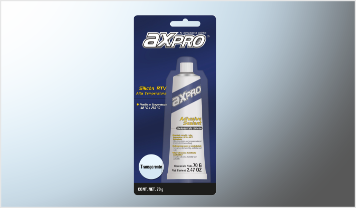 SILICON "AXPRO" EN BLISTER TRANSPARENTE 70 grs /24