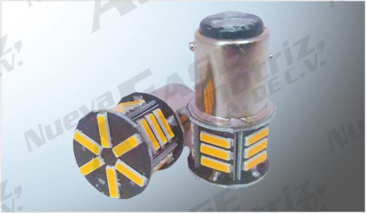 FOCO 1034 "ICE CUV" 21 LEDS (7020) T/MAZORCA AMBAR 12V ESTROBO ULTRA BRILLANTE CHINA /100