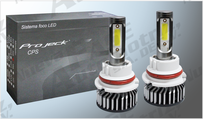 SISTEMA FOCOS BI-LED "CPS" 9004 CLARO "ALTO 2 COBS 12 Volts 24 Watts 4000 Lm CHINA/50