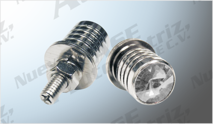 TORNILLOS PLACA CROMADOS TIPO DIAMANTE CLAROS (2 PZAS) TWN /200
