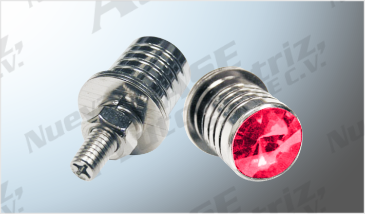 TORNILLOS PLACA CROMADOS TIPO DIAMANTE ROJO (2 PZAS) TWN /200