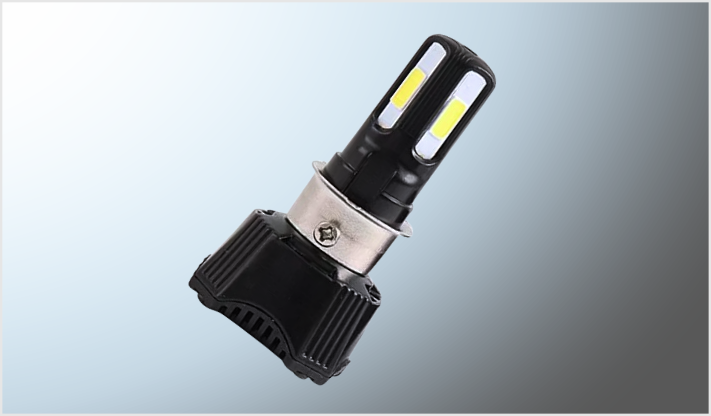 PARA MOTOCICLETA "RTD" 4 LEDS CLAROS ADAPTADORES Y H-4 9- 18Volts 42Watts 4400Lm 6500K C/VENT/50