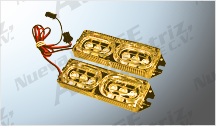 ESTROBO CON 6 LEDS AMBAR (10.4x3.1x1.7 cms) IDEAL MOTO CHINA /250