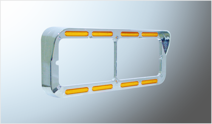 BISEL P/UNIDAD KW T600, Y W900 C/LUZ AMBAR LEDS 12-24V ALTA-BAJA- ESTROBO Y CAMINATA DERECHO/20