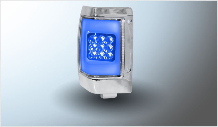 CUARTO DELANTERO NISSAN NP300 9 LEDS + PLASMA ALTA-BAJA- ESTROBO AZUL 12 Volts CHINA /20