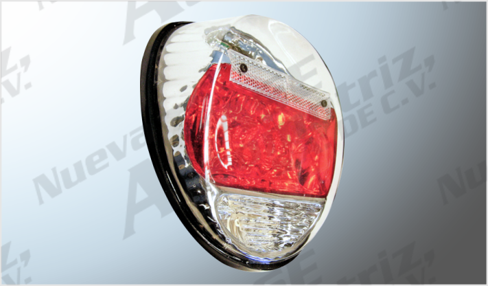 130-CB-LED CALAVERA V.W. SEDAN SPORT CROMADA CON 23 LEDS NACIONAL